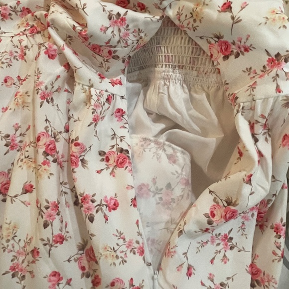 NEW! Scarlet Darkness Floral Midi Cottagecore Dress Corset Lace Trim XL Pockets - Picture 10 of 11